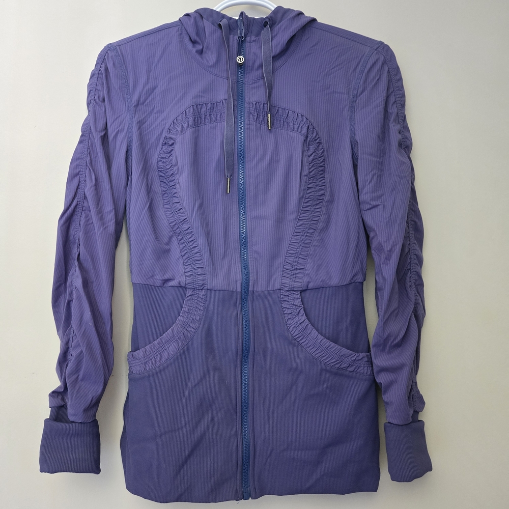 Lululemon Purple Dance Studio Jacket With Hood, Reversible, Size 6 -  Like New